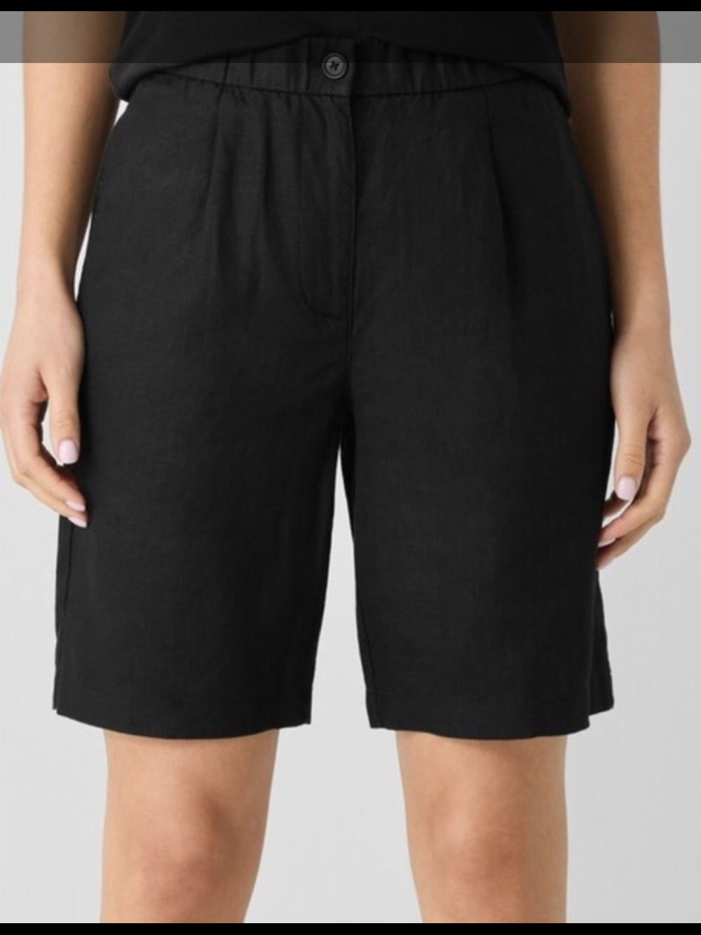 Eileen Fisher Shorts Organic Linen Sustainable Workleisure Breathable Beach